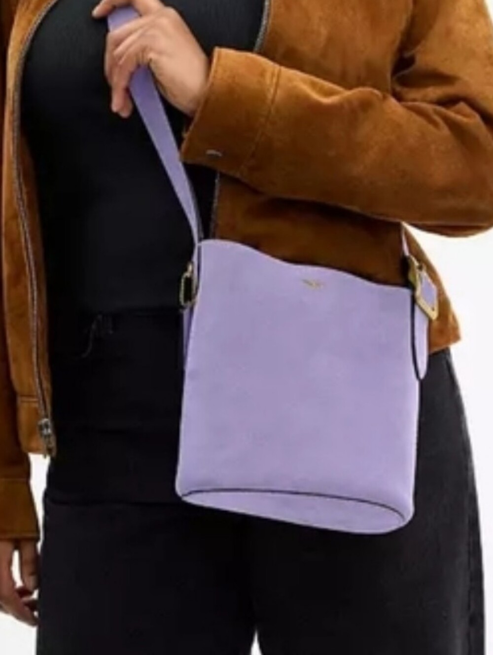 COACH Suede Bleecker Bucket Bag 21 Lavender Crossbody Pouch CCW84 NWT - Picture 13 of 13